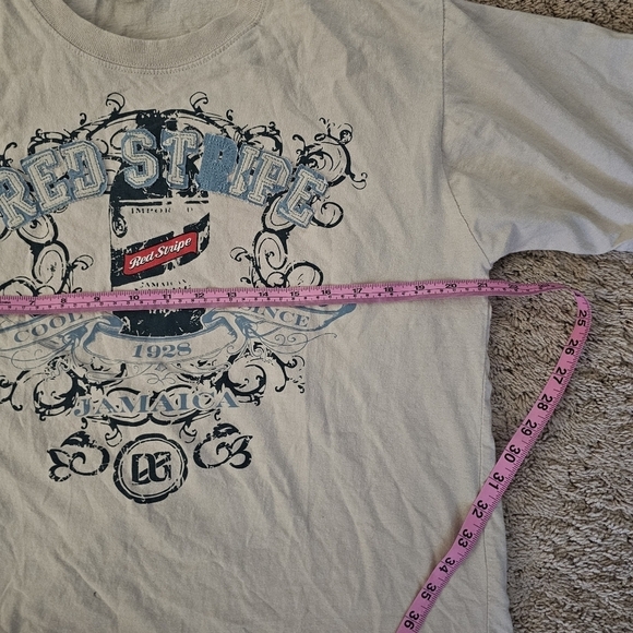 Red Stripe Graphic Tee Shirt Size Large - Picture 2 of 6